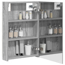 vidaXL Fürdőszobai tükörszekrény Szürke Sonoma 40 x 10,5 x 60,5 cm