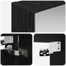 vidaXL Fürdőszobai tükörszekrény Fekete tölgy 40 x 10,5 x 60,5 cm