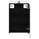 vidaXL Fürdőszobai tükörszekrény Fekete tölgy 40 x 10,5 x 60,5 cm