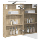 vidaXL Fürdőszobai tükörszekrény Sonoma tölgy 40 x 10,5 x 60,5 cm