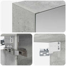 vidaXL Fürdőszobai tükörszekrény Beton Szürke 40 x 10,5 x 60,5 cm