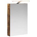 vidaXL Fürdőszobai tükörszekrény Füstölt tölgy 40 x 10,5 x 60,5 cm