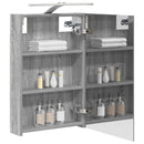 vidaXL Fürdőszobai tükörszekrény Szürke Sonoma 40 x 10,5 x 60,5 cm