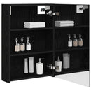 vidaXL Fürdőszobai tükörszekrény Fekete tölgy 50 x 14,5 x 70 cm