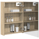 vidaXL Fürdőszobai tükörszekrény Sonoma tölgy 50 x 14,5 x 70 cm