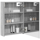vidaXL Fürdőszobai tükörszekrény Szürke Sonoma 50 x 14,5 x 70 cm