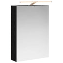 vidaXL Fürdőszobai tükörszekrény Fekete tölgy 50 x 14,5 x 70 cm
