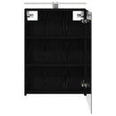 vidaXL Fürdőszobai tükörszekrény Fekete tölgy 50 x 14,5 x 70 cm