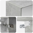 vidaXL Fürdőszobai tükörszekrény Beton Szürke 50 x 14,5 x 70 cm