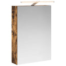 vidaXL Fürdőszobai tükörszekrény Füstölt tölgy 50 x 14,5 x 70 cm
