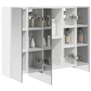 vidaXL Fürdőszobai tükörszekrény Fehér 60 x 14,5 x 50 cm Faanyag