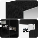 vidaXL Fürdőszobai tükörszekrény Fekete tölgy 60 x 14,5 x 50 cm