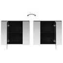 vidaXL Fürdőszobai tükörszekrény Fekete tölgy 60 x 14,5 x 50 cm