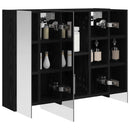 vidaXL Fürdőszobai tükörszekrény Fekete tölgy 60 x 14,5 x 50 cm