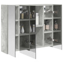 vidaXL Fürdőszobai tükörszekrény Beton Szürke 60 x 14,5 x 50 cm