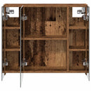 vidaXL Fürdőszobai tükörszekrény Öreg fa 60 x 14,5 x 50 cm Faanyag