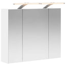 vidaXL Fürdőszobai tükörszekrény Fehér 60 x 14,5 x 50 cm Faanyag