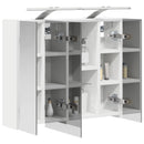 vidaXL Fürdőszobai tükörszekrény Fehér 60 x 14,5 x 50 cm Faanyag