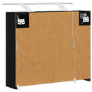 vidaXL Fürdőszobai tükörszekrény Fekete tölgy 60 x 14,5 x 50 cm