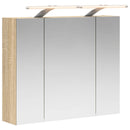 vidaXL Fürdőszobai tükörszekrény Sonoma tölgy 60 x 14,5 x 50 cm