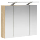 vidaXL Fürdőszobai tükörszekrény Sonoma tölgy 60 x 14,5 x 50 cm