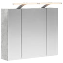 vidaXL Fürdőszobai tükörszekrény Beton Szürke 60 x 14,5 x 50 cm