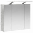 vidaXL Fürdőszobai tükörszekrény Beton Szürke 60 x 14,5 x 50 cm
