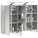 vidaXL Fürdőszobai tükörszekrény Beton Szürke 60 x 14,5 x 50 cm