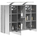 vidaXL Fürdőszobai tükörszekrény Szürke Sonoma 60 x 14,5 x 50 cm