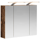 vidaXL Fürdőszobai tükörszekrény Öreg fa 60 x 14,5 x 50 cm Faanyag