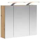 vidaXL Fürdőszobai tükörszekrény Művészi tölgy 60 x 14,5 x 50 cm