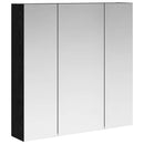 vidaXL Fürdőszobai tükörszekrény Fekete tölgy 70 x 14,5 x 70 cm