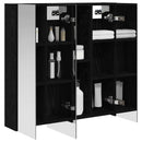 vidaXL Fürdőszobai tükörszekrény Fekete tölgy 70 x 14,5 x 70 cm