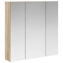vidaXL Fürdőszobai tükörszekrény Sonoma tölgy 70 x 14,5 x 70 cm