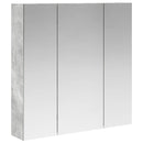 vidaXL Fürdőszobai tükörszekrény Beton Szürke 70 x 14,5 x 70 cm