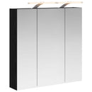 vidaXL Fürdőszobai tükörszekrény Fekete tölgy 70 x 14,5 x 70 cm