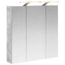 vidaXL Fürdőszobai tükörszekrény Beton Szürke 70 x 14,5 x 70 cm