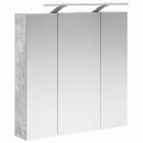 vidaXL Fürdőszobai tükörszekrény Beton Szürke 70 x 14,5 x 70 cm