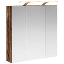 vidaXL Fürdőszobai tükörszekrény Öreg fa 70 x 14,5 x 70 cm Faanyag