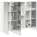 vidaXL Fürdőszobai tükörszekrény Fehér 80 x 14.5 x 70 cm Faanyag