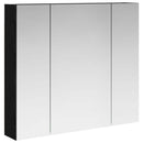 vidaXL Fürdőszobai tükörszekrény Fekete tölgy 80 x 14.5 x 70 cm