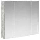 vidaXL Fürdőszobai tükörszekrény Beton Szürke 80 x 14.5 x 70 cm