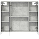 vidaXL Fürdőszobai tükörszekrény Beton Szürke 80 x 14.5 x 70 cm