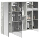 vidaXL Fürdőszobai tükörszekrény Beton Szürke 80 x 14.5 x 70 cm