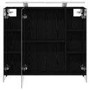 vidaXL Fürdőszobai tükörszekrény Fekete tölgy 80 x 14.5 x 70 cm