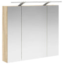 vidaXL Fürdőszobai tükörszekrény Sonoma tölgy 80 x 14.5 x 70 cm