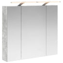 vidaXL Fürdőszobai tükörszekrény Beton Szürke 80 x 14.5 x 70 cm