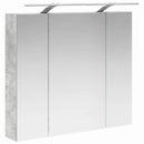 vidaXL Fürdőszobai tükörszekrény Beton Szürke 80 x 14.5 x 70 cm