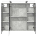 vidaXL Fürdőszobai tükörszekrény Beton Szürke 80 x 14.5 x 70 cm
