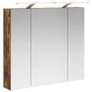 vidaXL Fürdőszobai tükörszekrény Füstölt tölgy 80 x 14.5 x 70 cm